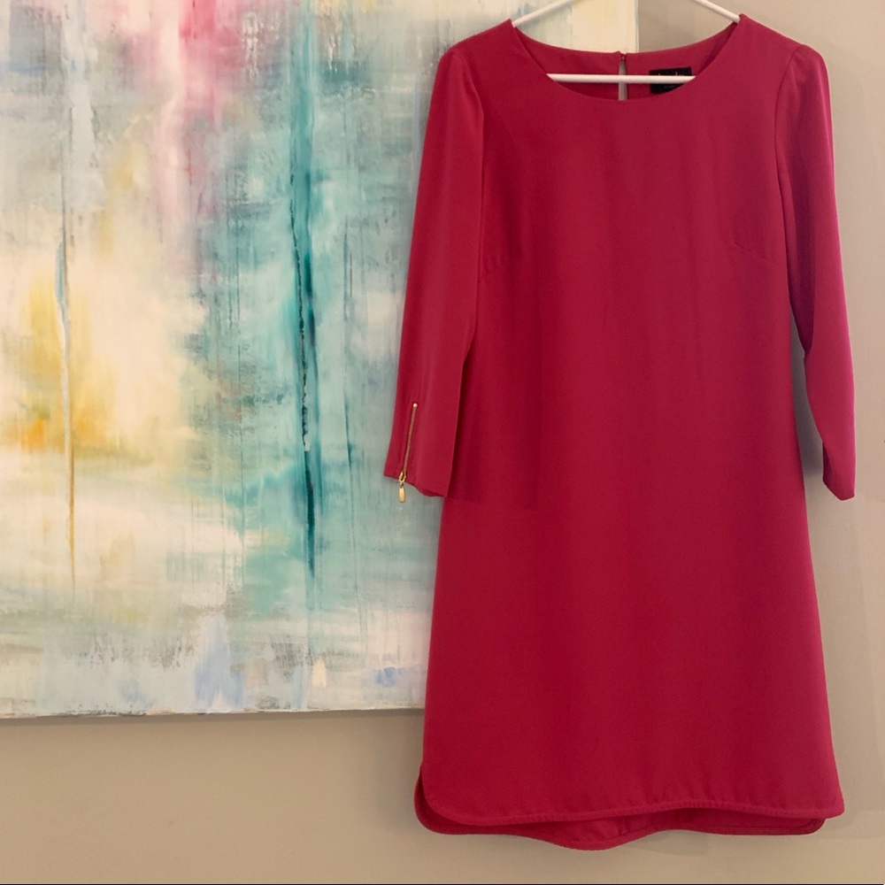 Laundry dress fuchsia with zip sleeve